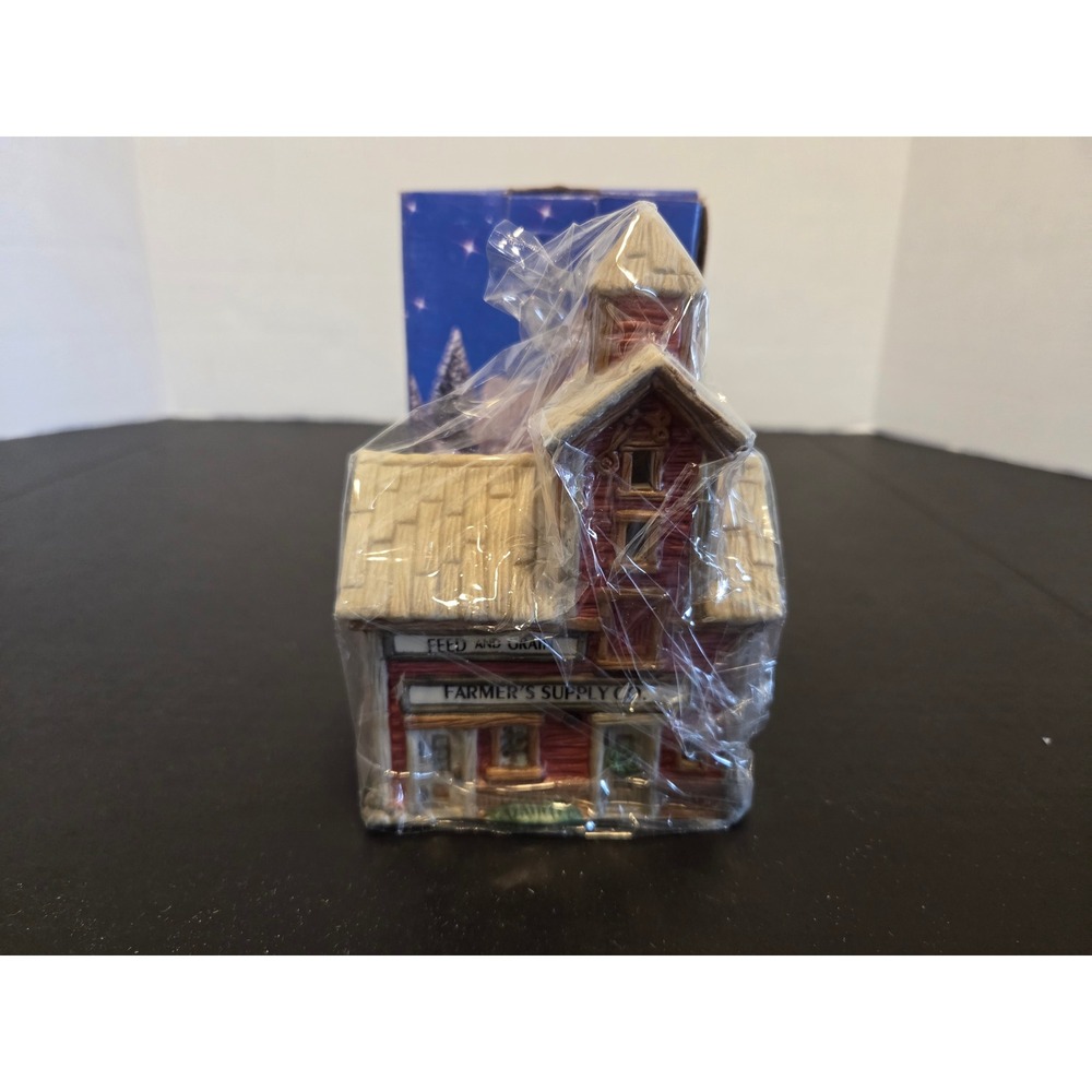 Home Town America Christmas 1995 Farmers Supply Co Feed and Grain Village House